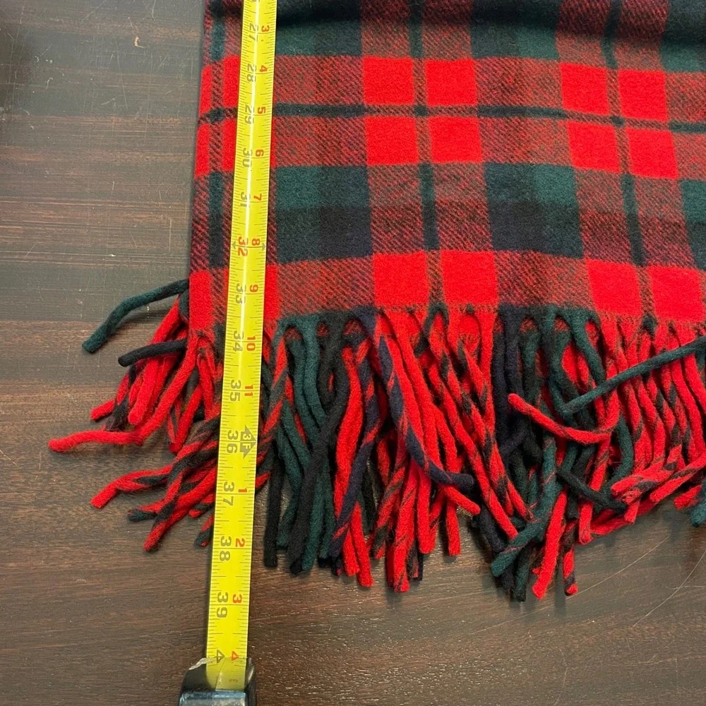 Vintage Pendleton Robe In A Bag Red Buffalo Plaid Wool Blanket Seat Cushion Set